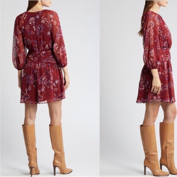 NWT Vince Camuto Women’s Fit and Flare Long Sleeve Mini Dress Size 0 - Picture 3 of 8